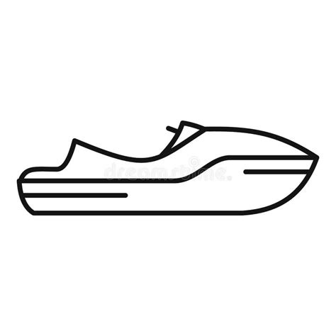 sea jet ski icon outline style stock vector illustration  action