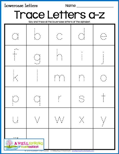 printable tracing lowercase letters tracinglettersworksheetscom