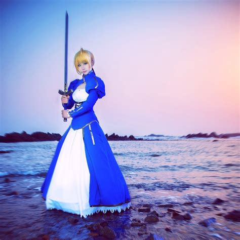 uwowo saber cosplay fate stay night costume women artoria pendragon