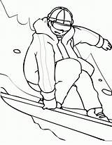 Snowboarding Coloring4free Sports Gretzky Wayne Coloringhome sketch template