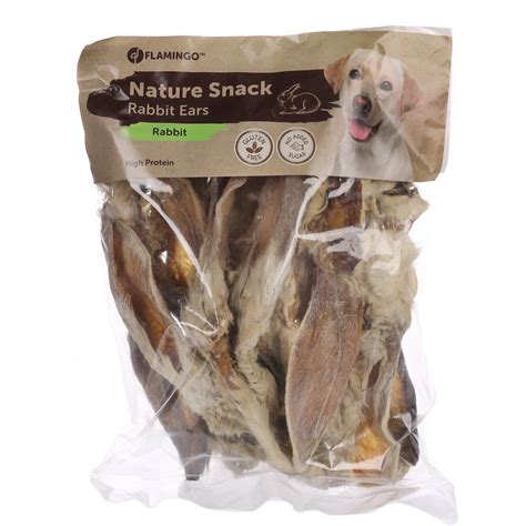 oreille de lapin avec poils nature snack   pour chien bricomarche