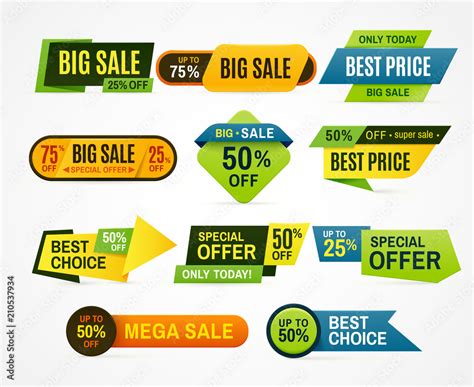 sale stickers price tag label banner sticker  abstract flyer