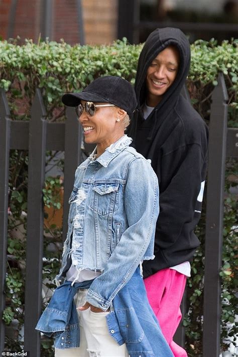 jada pinkett smith cuts a casual figure as she and son jaden step out for lunch in melbourne