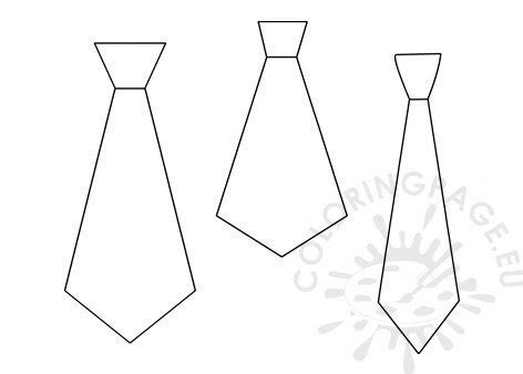 tie template printable coloring page