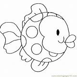 Fish Coloring Printable Pages Childrens Fishes Color Animals Children Kids Applique Animal Toddlers Easy Baby Template sketch template