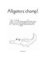 Alligators Chomp sketch template
