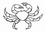 Crab Coloring Pages Simple Easy sketch template