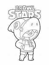 Brawl Stars Coloring Leon Pages Printable Print sketch template