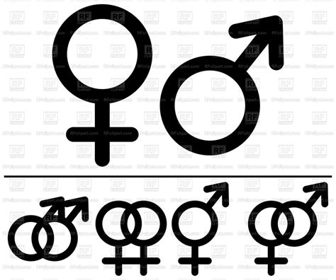 Male And Female Symbols Vector Image Vector Artwork Of