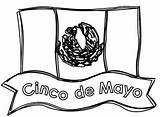 Mayo Cinco Coloring Flag Pages Mexican Color sketch template
