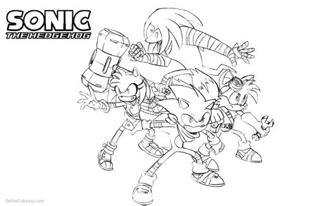 sonic  hedgehog coloring pages  friends  printable