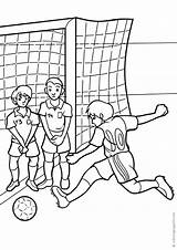 Coloring Soccer Pages Football Kick Sports Print sketch template