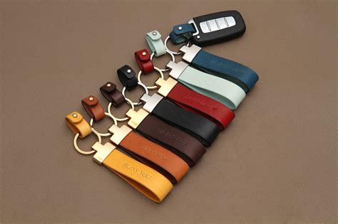 personalized leather key ring holder   navico etsy leather key