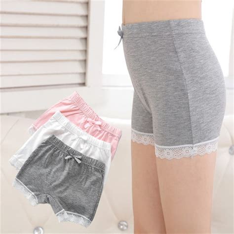 summer girl safety pants underwear lace soft cotton plain color design