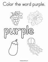 Purple Coloring Color Preschool Pages Word Activities Worksheets Twisty Book Noodle Sheet Activity Sheets Books Colors Printable Toddlers Cursive Colours sketch template