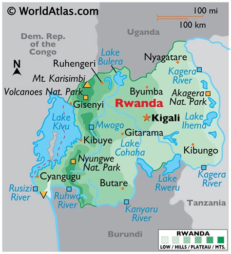 geography  rwanda landforms world atlas