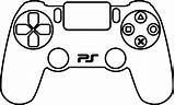 Controller Ps4 Playstation Drawing Draw Game Svg Template Console Icon Sketch Collection Getdrawings Coloring Pages sketch template