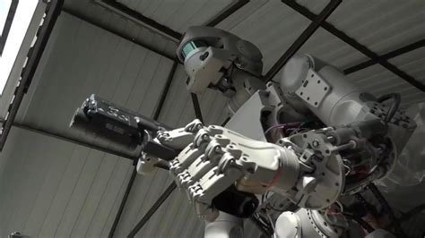 russian robot shoots guns video tech