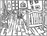 Gogh Van Vincent Embroidery Designs Bedroom Arles Advanced Drawing Fine Redwork Getdrawings sketch template