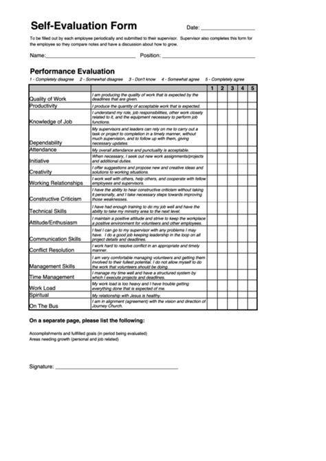 employee  evaluation form printable