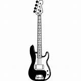 Guitar Bass Clipart Electric Outline Clip Silhouette Rock Vector Cliparts Sticker Instrument Designs Library Clipartmag Clipground Wikiclipart sketch template