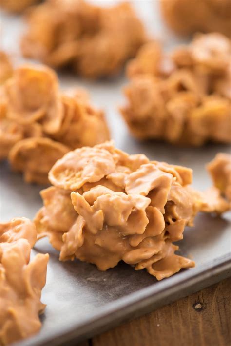 butterscotch peanut butter cornflake clusters crazy  crust