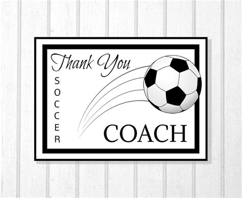 printable team   card  soccer coach instant etsy
