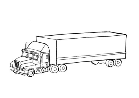 coloring page transport truck  printable coloring pages img