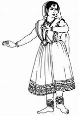 Dance Kathak Classical Coloring Indian Folk Pages Dancing Drawing India Traditional Dances Drawings Kids Colouring Dress Kashmir Jammu Music Book sketch template