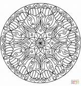 Mandala Coloring Pages Flower Mandalas Color Printable Adult Adults Supercoloring Butterflies Strawberry Kids Advanced Designs Choose Board Categories Books sketch template