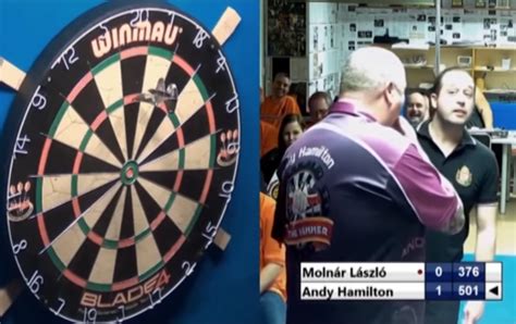 video andy hamilton hits    dart   opponent sportvideostv