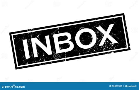 inbox rubber stamp stock vector illustration  aged