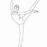 Ballerina Performing Coloring Pages Jete Grand Hellokids Split Degage Beautiful sketch template