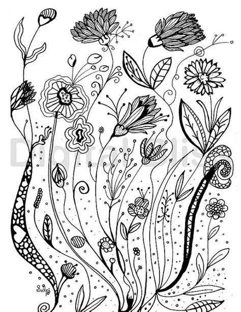 adult coloring pages instant  whimsical  digitalbliss adult