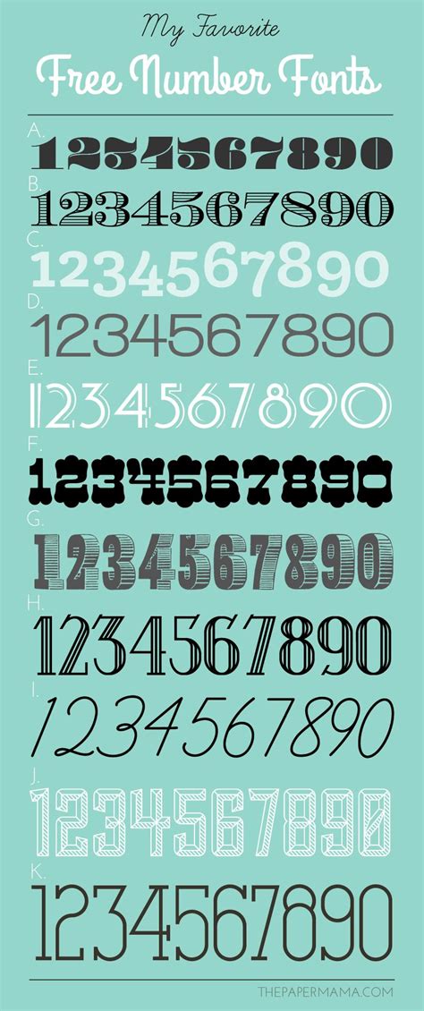 favorite  number fonts number fonts lettering numbers font