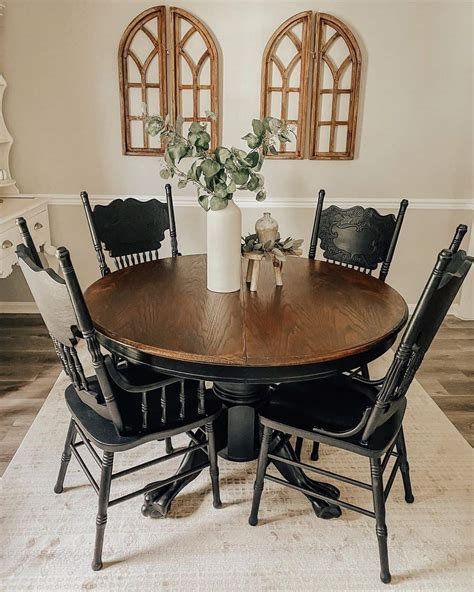 black  wood table  black wooden dining chairs soul lane