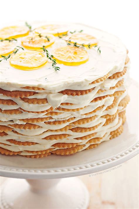 meyer lemon thyme icebox cake recipe  wears  hats