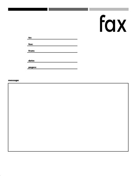 printable downloadable fax cover sheet printable templates