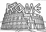 Rom Ausmalbild sketch template