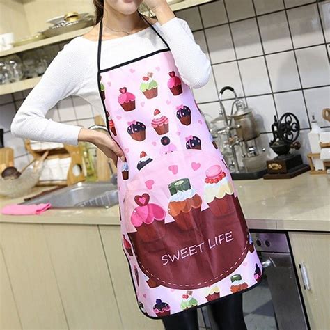 waterproof kitchen apron antifouling adult women sleeveless apron