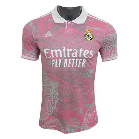 mens real madrid special edition pink dragon jersey