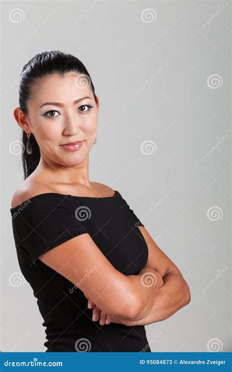 elegant asian woman  studio portrait stock image image  beauty