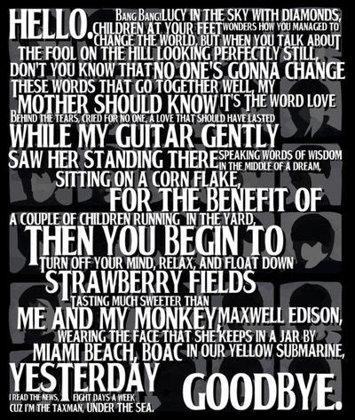 images  beatlemania songs  lyrics  pinterest