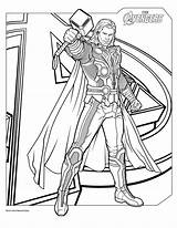 Thor Avengers Coloriages sketch template