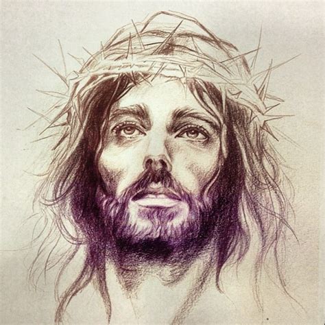 Jesus Drawing Pencil Sketch Colorful Realistic Art