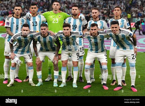 Argentina Pose For A Team Photo Prior To The Fifa World Cup Semi Final