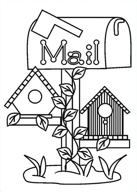 mail coloring page  getcoloringscom  printable colorings pages