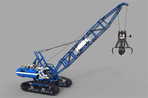 lego crawler crane  model cgtrader
