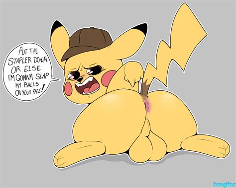 Rule 34 Anus Ass Balls Big Butt Detective Pikachu Dialogue Dongitos