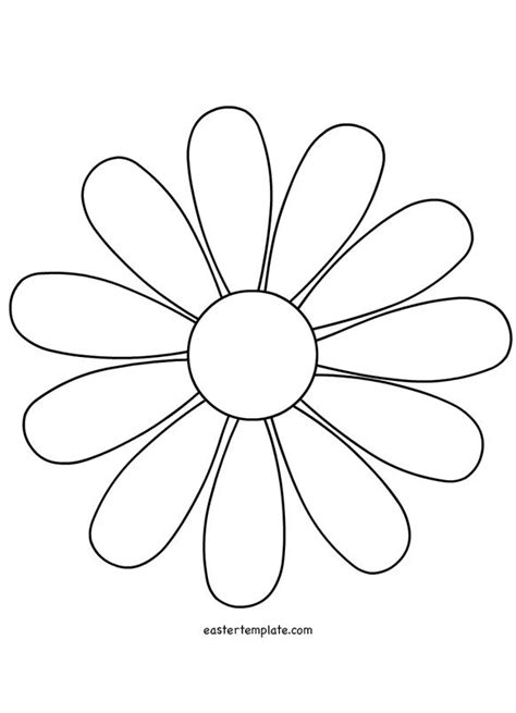 daisy flower template flower template flower outline paper flowers diy